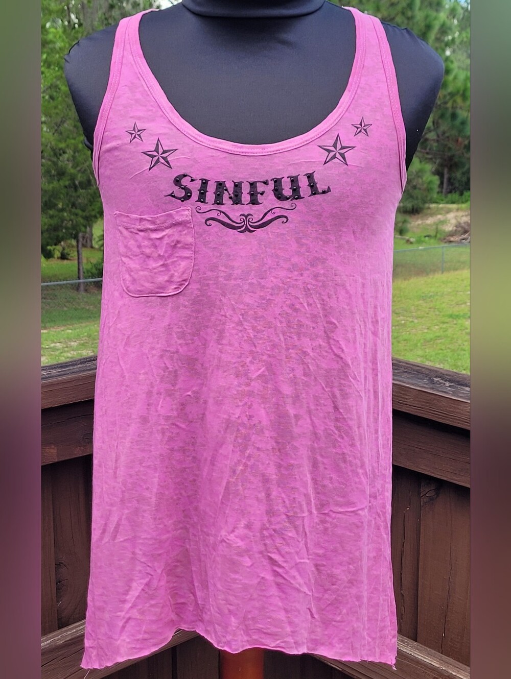 Sinful By Affliction Burnout Tank Top ❤️ Size Small & RARE, RARE!! GORGEOUS!
